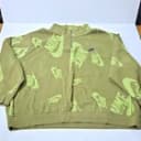 Nike Green Fleece 1/4 Zip Mock Neck Graphic Logo Sweatshirt Men's Big & Tall 3XL