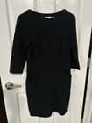 Boden Dress ~ Pockets Knee Length 3/4 Sleeves Size 12R Read  Black