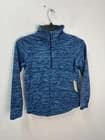 St. John's Bay Blue Space Dyed Quarter Zip Fleece Pullover Women's XS