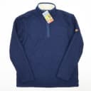 Orvis 1/4 Zip Mens M Sherpa Lined Heavy Pullover Fleece Blue Fishing Outdoor