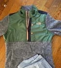 The North Face Women’s Green/Gray Geometric Fleece 1/2 Zip Pullover Jacket M