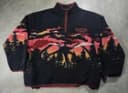 Stranger Things Men’s Oversized Faux Shearling 1/4 Zip Pullover Fleece Large