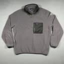 Patagonia Microdini 1/2 Zip Fleece Pullover Mens XL Gray Jacket Pocket Logo