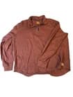Carhartt Pullover Sweatshirt Men's 2XL Maroon Quarter Zip Mock Neck Fleece