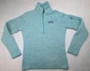 Patagonia Better Sweater 1/4 Zip Pullover Jacket Women's Small Teal Fleece