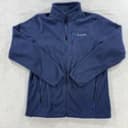 Columbia Fleece Jacket Men's L Blue Full Zip Steens Mountain 2.0 Long Sleeve