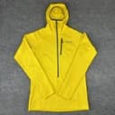 Patagonia R1 Hoody Jacket Mens Small 1/2 Zip Pullover Yellow Midlayer Fleece
