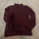 Under Armour Boys' Quarter Zip Fleece Size YMD Red and Black