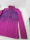 Nike Pro Women's Athletic Dri Fit Top Shirt 1/2 Zip Fleece Lined Size Large