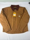 Carhartt Men’s Duck Blanket-Lined Detroit Jacket Brown Large Barn Jacket OJ3828