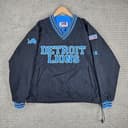 Vintage Champion Pro Line Detroit Lions NFL Windbreaker Pullover Jacket Mens M