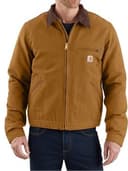 CARHARTT ICONIC JO1 DUCK DETROIT JACKET BROWN RELAXED FIT - M