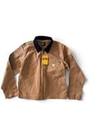 Carhartt Men's Rugged Flex Relaxed Fit Duck Detroit Jacket Brown Size Large NWT