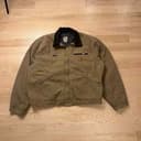 Carhartt Detroit Jacket Brown Canvas Blanket Lined