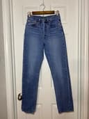 Levi’s 501 Original High Rise Straight Leg Jeans Medium Indigo Worn In W26 L32