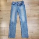 Levis Premium 501 Jeans Womens 26x32 Blue High Rise Button Fly Stretch Denim