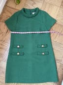 Tuckernuck Emerald Green Tweed Jackie Shift Dress – Size M