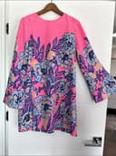 Lilly Pulitzer Gwenlyn Dress Floral Mini Dress Pink & Blue Size 6