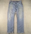 VTG '98 Levi's 501 USA Made tagged 34x34 Actual fit 32x33 Lightwash Distressed