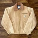 Vintage Distressed Carhartt Detroit Workwear Jacket Big Patch Size Medium