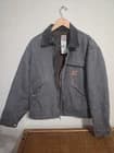 Vintage Carhartt Detroit J97 GVL Gray Blanket Lined Canvas Jacket Large EUC