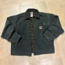 Carhartt Detroit J97 GRN Plaid Lined Full Zip Work Jacket Men’s XL