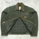 Vintage Carhartt J97 MOS Green Detroit Jacket Size Small