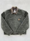 Vintage Y2K Carhartt Detroit Blanket Lined Jacket Men’s Large J97 MOS Green Rare