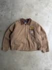 Carhartt Detroit Jacket J001 BRN Duck Canvas Men's 2XL Blanket Lined Faded USA