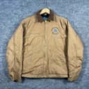 Workwear Chore Jacket Mens M DETROIT Carhartt STYLE Corduroy Collar Brown Vtg