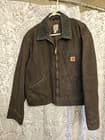 Men’s Carhartt J97 DKB Detroit Jacket Brown Duck Men’s Large Blanket Lined