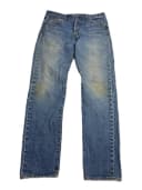 Levi's 501 Jeans Women's Sz 32x29 Button Fly Leather Patch Premium Straight Leg