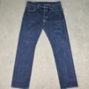 Levis 501 Original Fit Jeans Mens Denim Button Fly Sample Sz 35x32 (Fit 34x32)