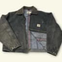 Vintage Carhartt JB105 Detroit Jacket Mens Size 44 Black Union Made USA Duck