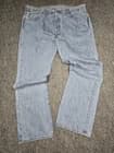 Levi's 501 Original Straight Leg Jeans Mens 40x30 Light Wash Blue Button Fly